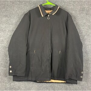 Weather Tamer Jacket Womens Extra Large Black Lined Full Zip Pockets Collared